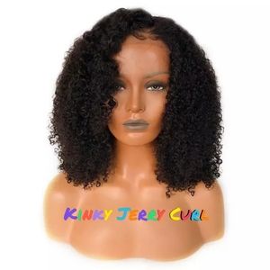 Natural Kinky Curly Lace Front Wig Pre plucked